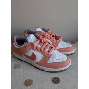 New Nike Dunk Low Top Sneakers - Sz 9.5 - Coral/Peach + Lavender/Lilic